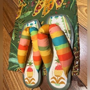 FARM Rio Multicolor Striped Sandals
